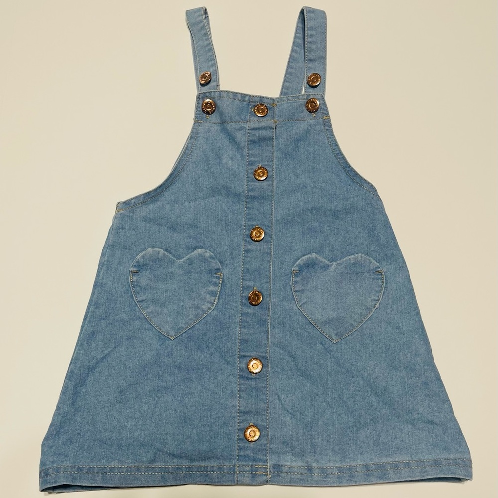 Vince Camuto Blue Jean Dress Overall Size 3T